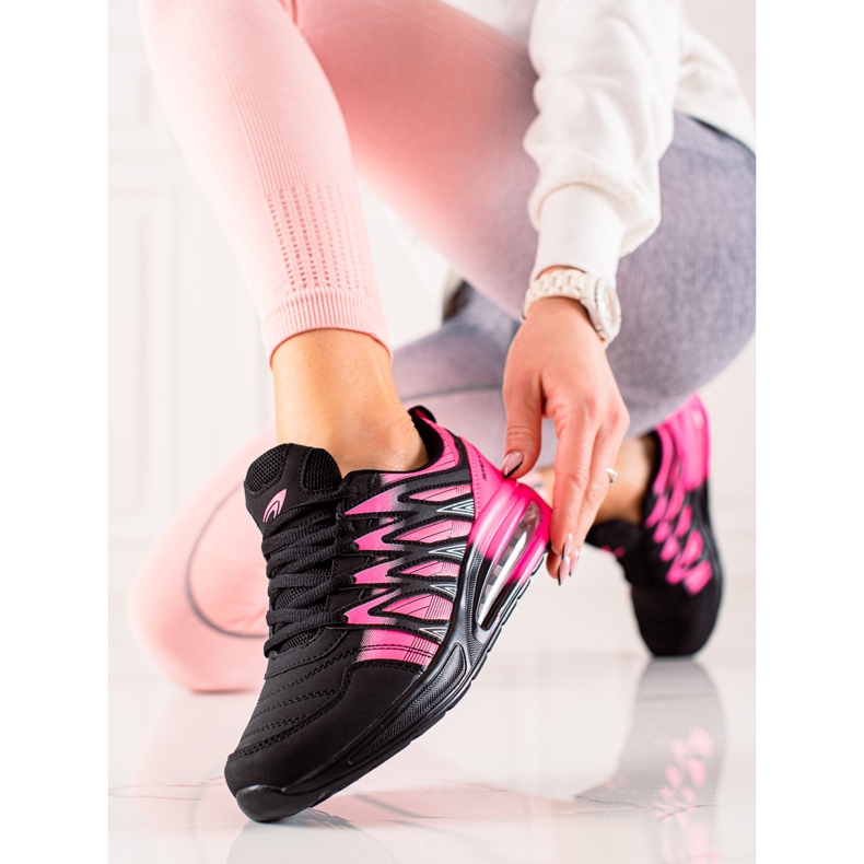 TRENDI Mode Sportschuhe schwarz rosa 1