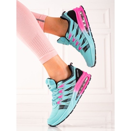 TRENDI Mode Sportschuhe schwarz blau rosa 1
