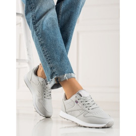 TRENDI Klassische graue Sportschuhe 1