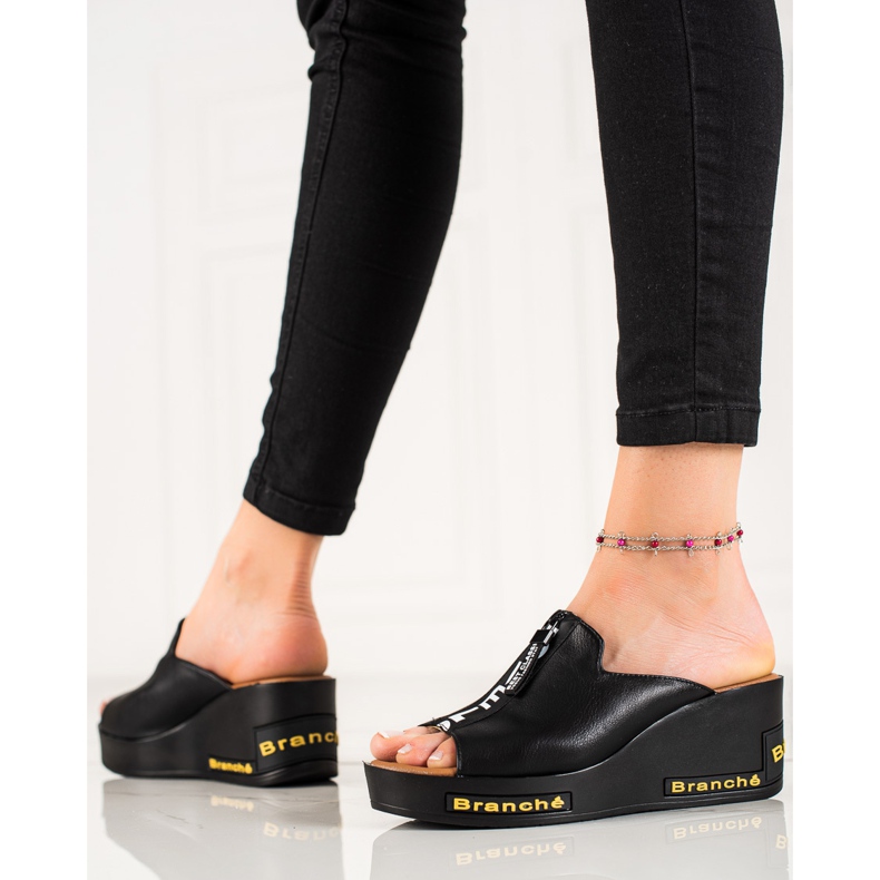 VINCEZA Keilsandalen schwarz 1