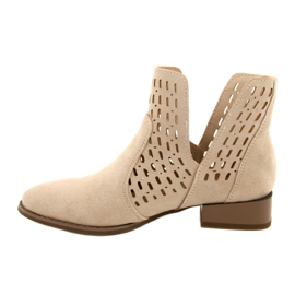 Damen Wildlederstiefel Daszyński Beige SA197-12 2