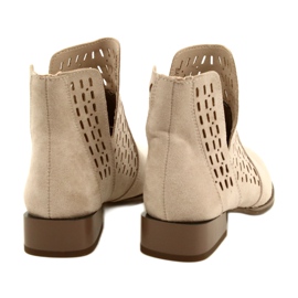 Damen Wildlederstiefel Daszyński Beige SA197-12 5