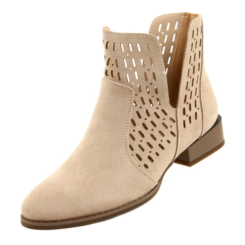 Damen Wildlederstiefel Daszyński Beige SA197-12 4