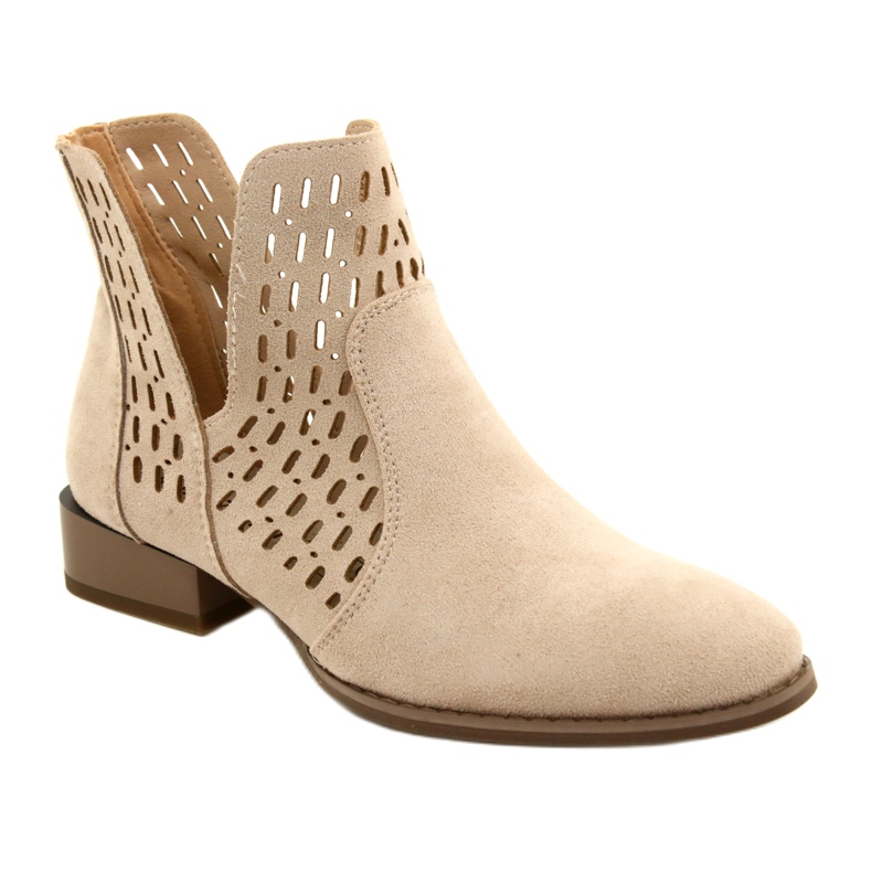 Damen Wildlederstiefel Daszyński Beige SA197-12 1
