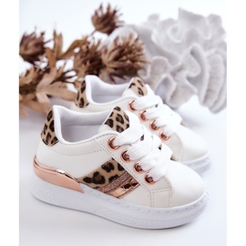 FR1 Leder Sportschuhe Leopard Weiß Trixie 1