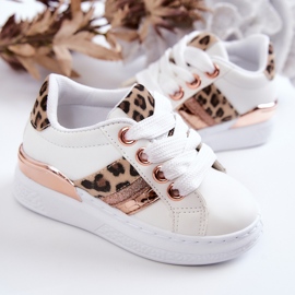 FR1 Leder Sportschuhe Leopard Weiß Trixie 2