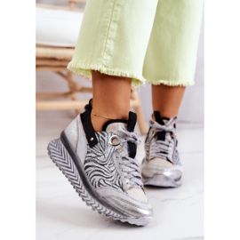 Damen Leder Maciejka Sneakers 04916-03 Grau 2