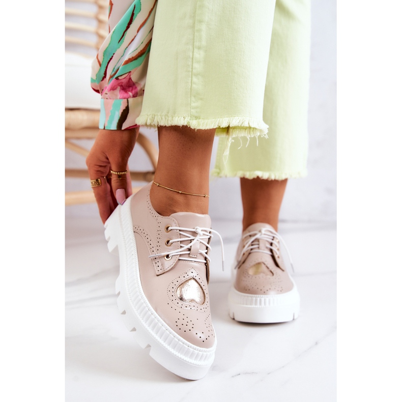 FILIPCZYK Lederschuhe mit Herzen Beige Curtis 1