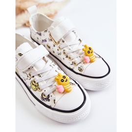 Vinceza Kinderturnschuhe mit Klettverschluss und weißer Spitze 2