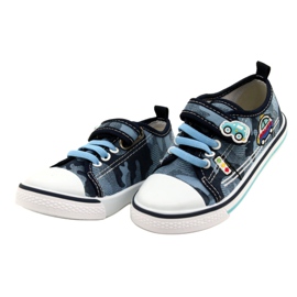 American Club Amerikanische Sneaker Kinderschuhe Ledereinsatz TEN54/22 Moro ['marineblau', 'blau'] blau 2
