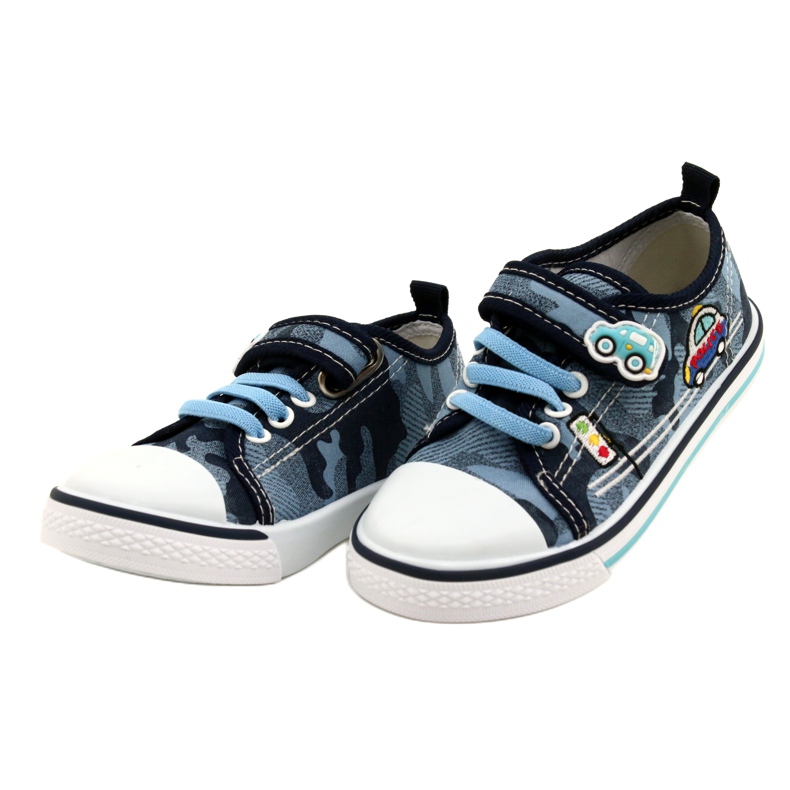 American Club Amerikanische Sneaker Kinderschuhe Ledereinsatz TEN54/22 Moro ['marineblau', 'blau'] blau 2