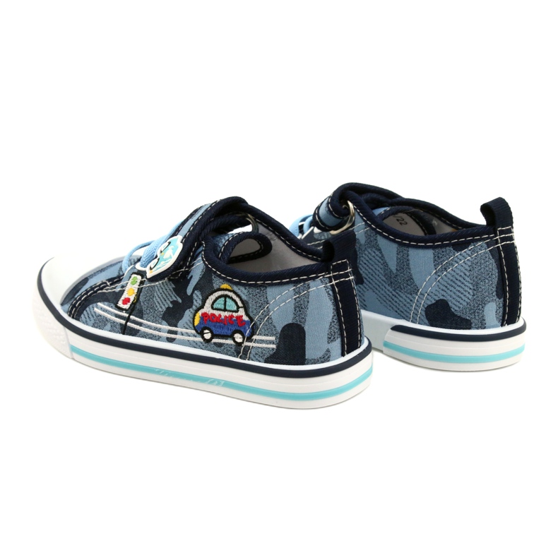 American Club Amerikanische Sneaker Kinderschuhe Ledereinsatz TEN54/22 Moro ['navy blau'] blau 5