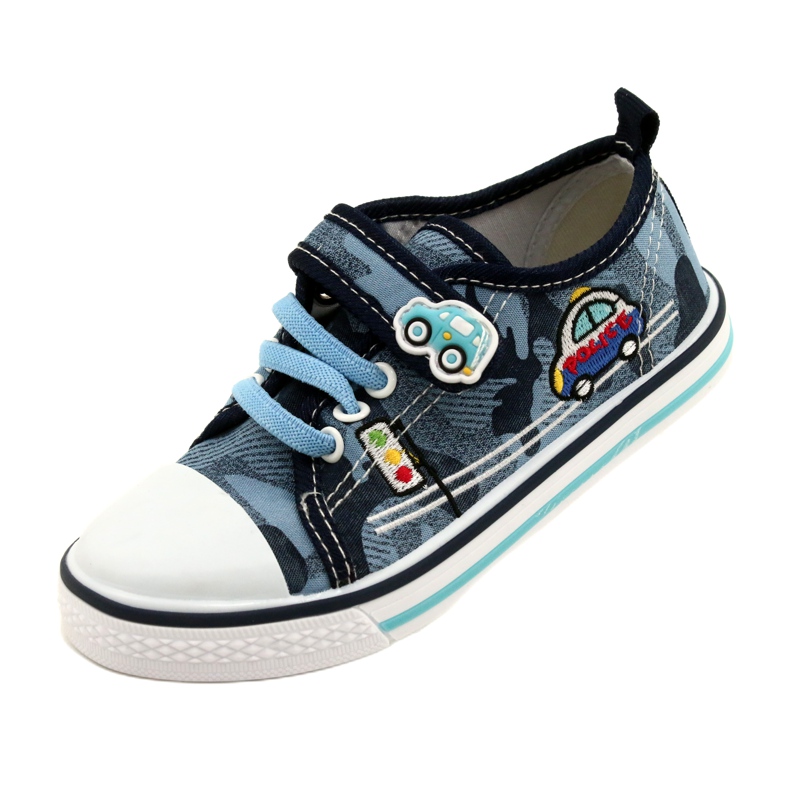 American Club Amerikanische Sneaker Kinderschuhe Ledereinsatz TEN54/22 Moro ['navy blau'] blau 3