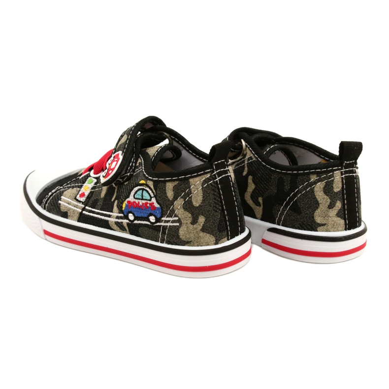 American Club Amerikanische Sneaker Kinderschuhe Ledereinsatz TEN54/22 Moro beige schwarz 5