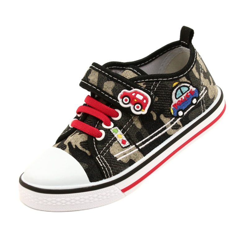 American Club Amerikanische Sneaker Kinderschuhe Ledereinsatz TEN54/22 Moro beige schwarz 3