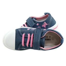 Sneakers Beety American Club Ledereinsatz blau rosa 3