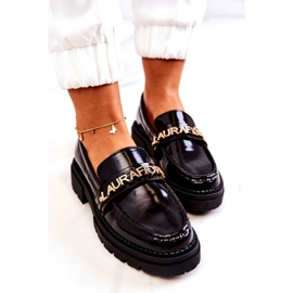 Lackierter Slipper Frauenbriefe la.fi schwarzer Ledereinsatz 4