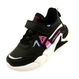American Club Klettsportschuhe mit Hologramm AA24/22 Schwarz 3