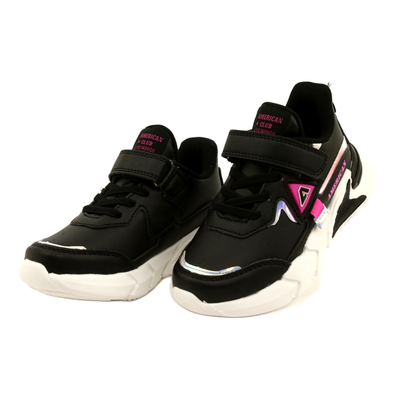 American Club Klettsportschuhe mit Hologramm AA24/22 Schwarz 2