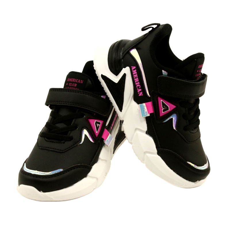 American Club Klettsportschuhe mit Hologramm AA24/22 Schwarz 4