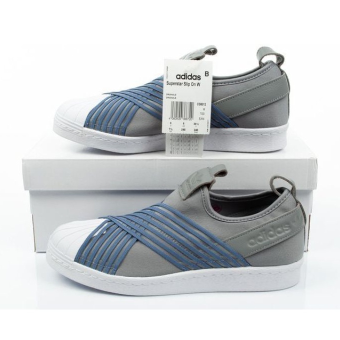 Adidas Superstar Slipon W CG6012 Schuhe blau grau 5