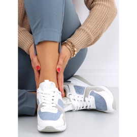 Adan Blaue Sportschuhe mit Keilabsatz mehrfarbig 1