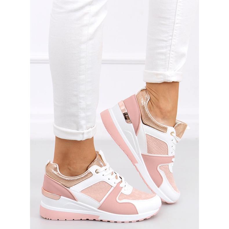 Adan Pinke Sportschuhe mit Keilabsatz rosa mehrfarbig 2