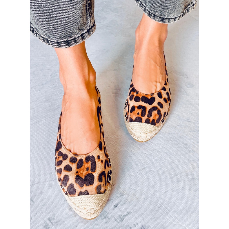 Camino Leopard Damen-Espadrilles braun 1