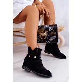 S.Barski Durchbrochene Damen-Frühlingsstiefel Black Royale schwarz 2