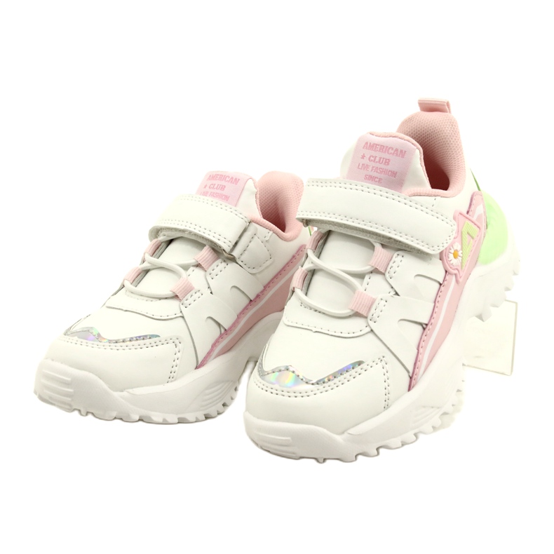 American Club Klettverschluss mit Hologramm AA25/22 Weiß 2