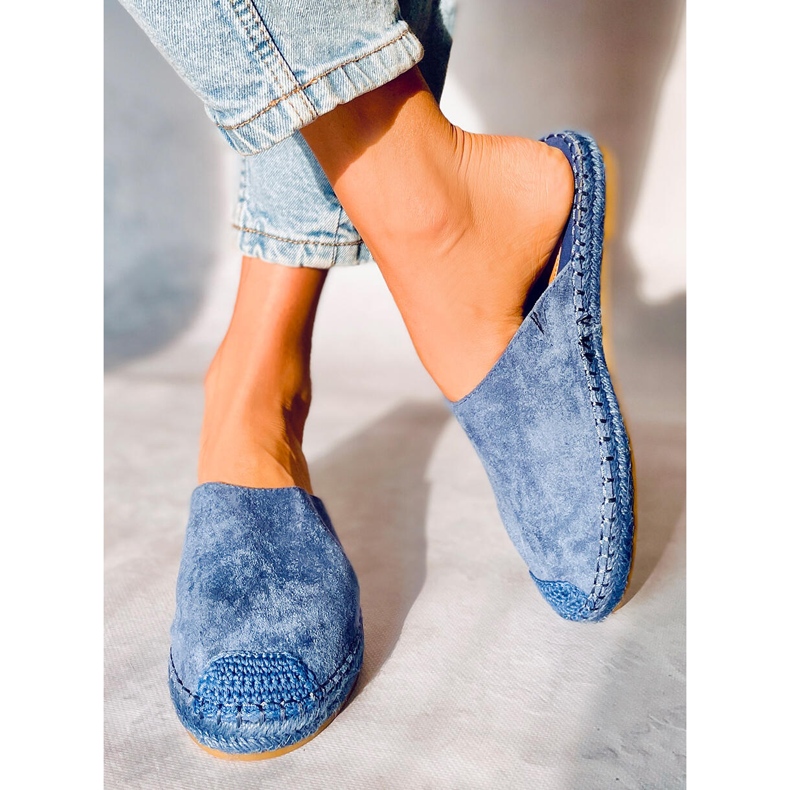 Vollfarbige Espadrilles Marina Blue blau 1