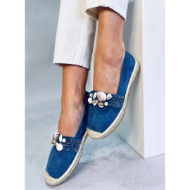 Lola Blaue Espadrilles mit Muscheln 1