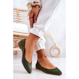 Damen Wildleder Ballerinas Maciejka 04100-45 Khaki grün 2