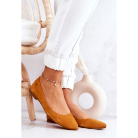 Damen Wildleder Ballerinas Maciejka 04100-44 Dunkelgelb mehrfarbig 1