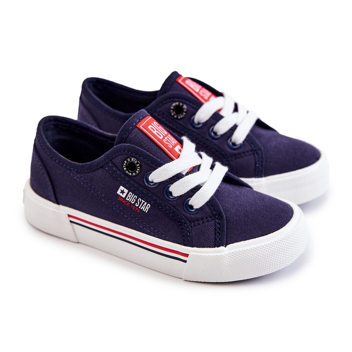 Kinder Low Sneakers Big Star JJ374173 Marineblau 2