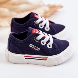 Niedrige Turnschuhe für Kinder Big Star JJ374163 Marineblau 2