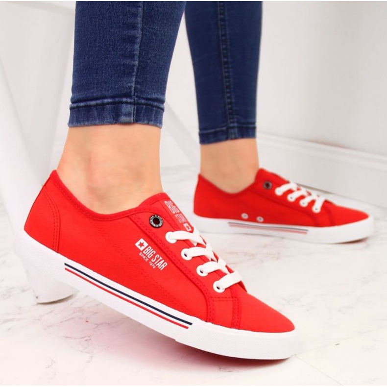 Niedrige Textilsneaker Big Star W HH274061 rot 2