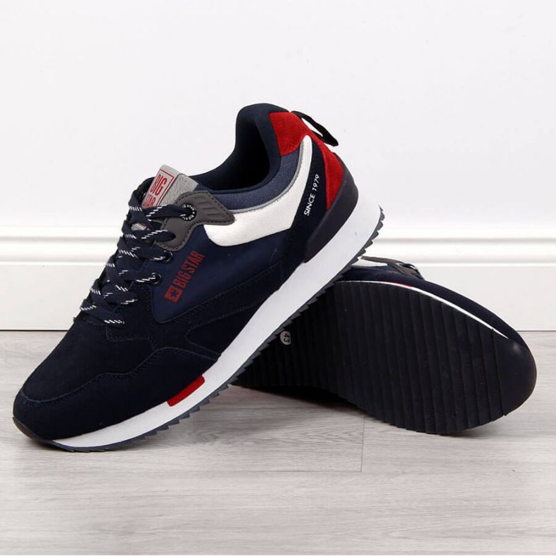 Sportschuhe aus Leder Big Star M II174190 marineblau 1