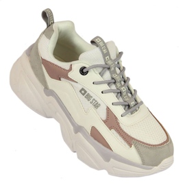 Sportschuhe auf der Plattform Big Star W HH274255 weiß grau 1