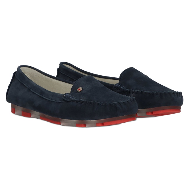 Lederhalbschuhe Filippo DP2037 / 22 NV RD Marineblau rot 4