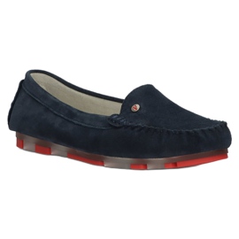 Lederhalbschuhe Filippo DP2037 / 22 NV RD Marineblau rot 1