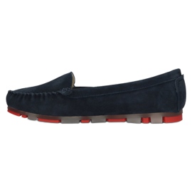 Lederhalbschuhe Filippo DP2037 / 22 NV RD Marineblau rot 2