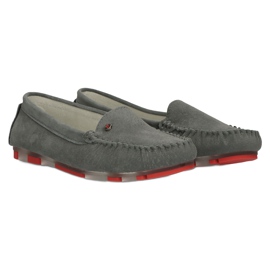 Lederhalbschuhe Filippo DP2037 / 22 GR RD Grau rot 4