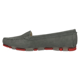Lederhalbschuhe Filippo DP2037 / 22 GR RD Grau rot 3