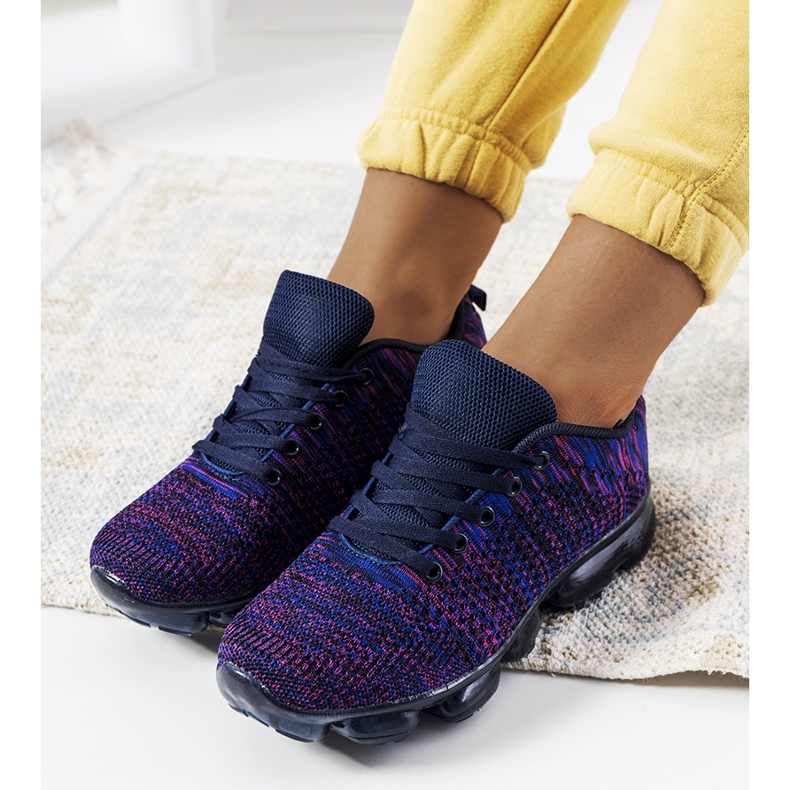 Lila Turnschuhe von Anya marineblau rosa 1