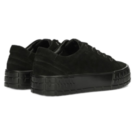 Filippo Damen -Leder -Sneaker DP3527/22 Bk Schwarz 4
