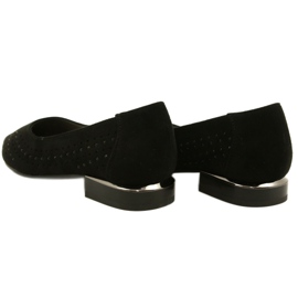 M.Daszyński Durchbrochene Ballerinas mit Pailletten Daszyński SA201-1 Schwarz 5