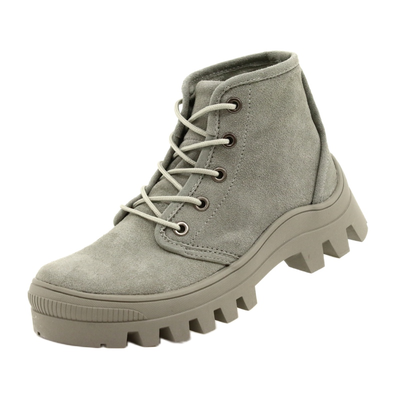 Hohe Lederturnschuhe Filippo DPT3523 / 22 GR Grau 3