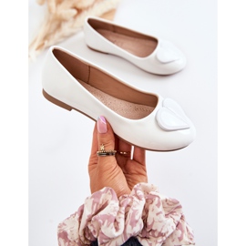 Vinceza Lackierte Kinderballerinas mit Herz Weiß Corty 2