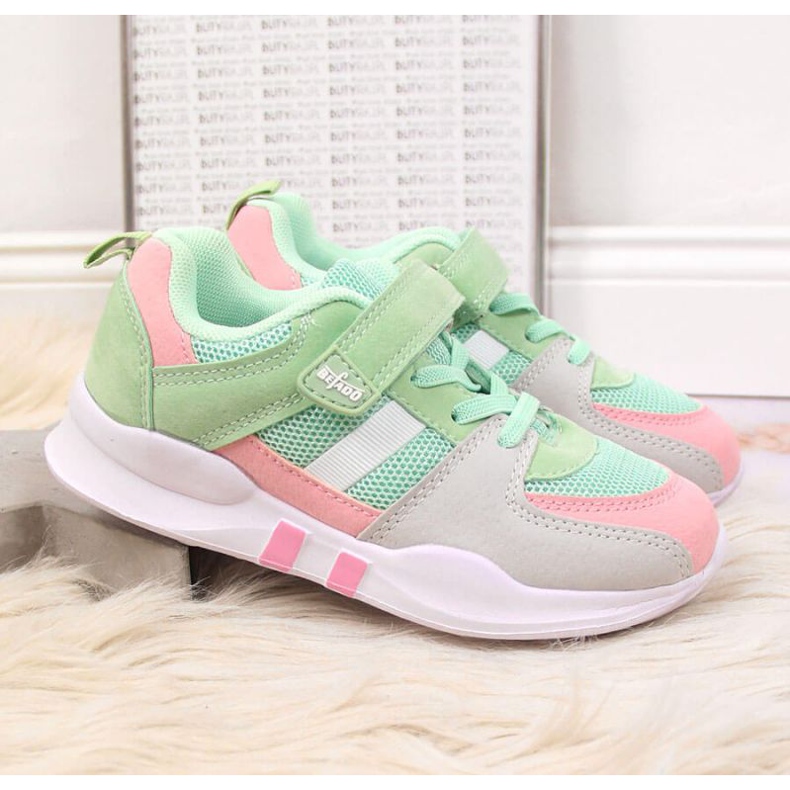 Befado Jr BEF25C Sportschuhe mit Klettverschluss, mint blau 2